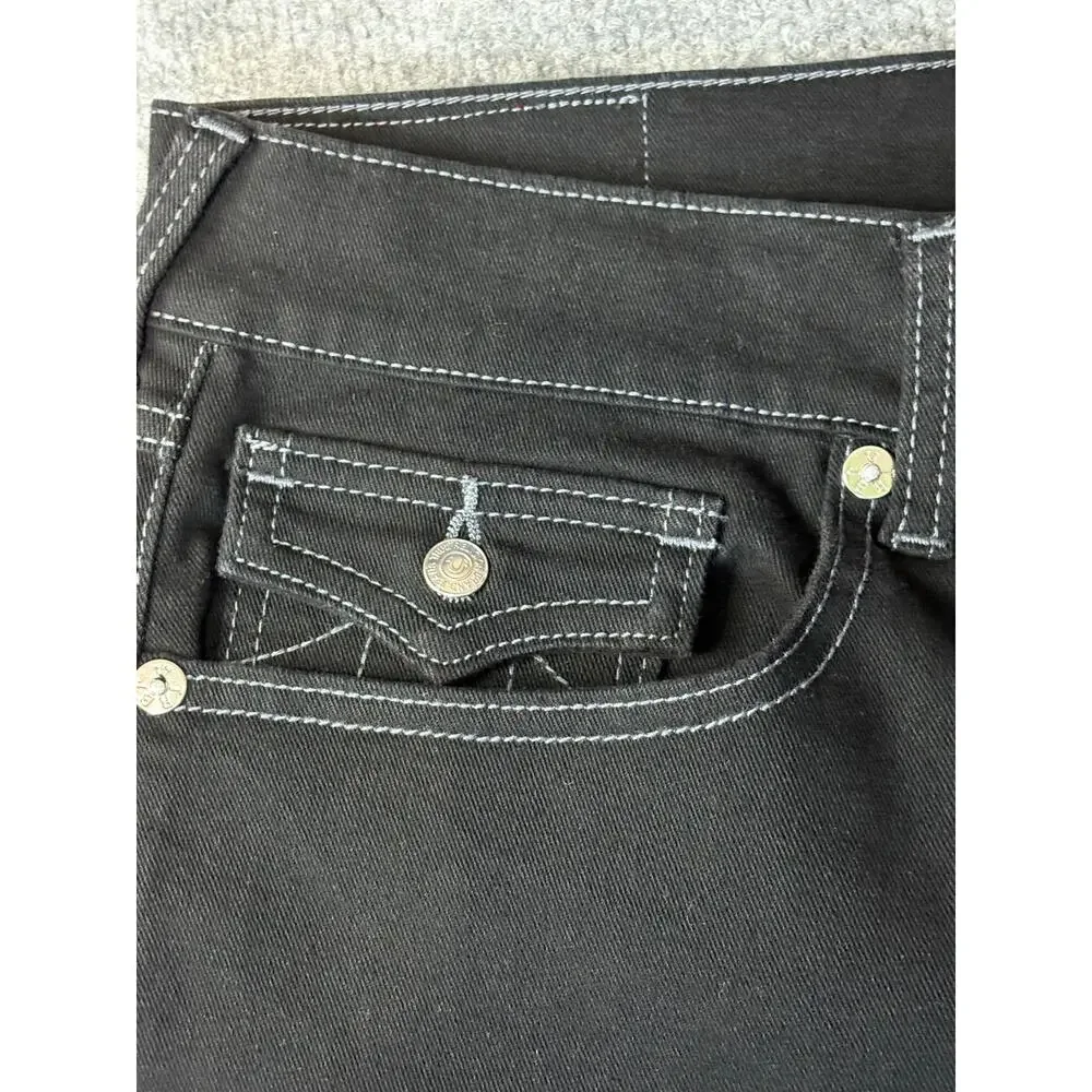 NWT True Religion Ricky FLap Jeans Body Rinse Black Style 108288N30R Sz 36/30
